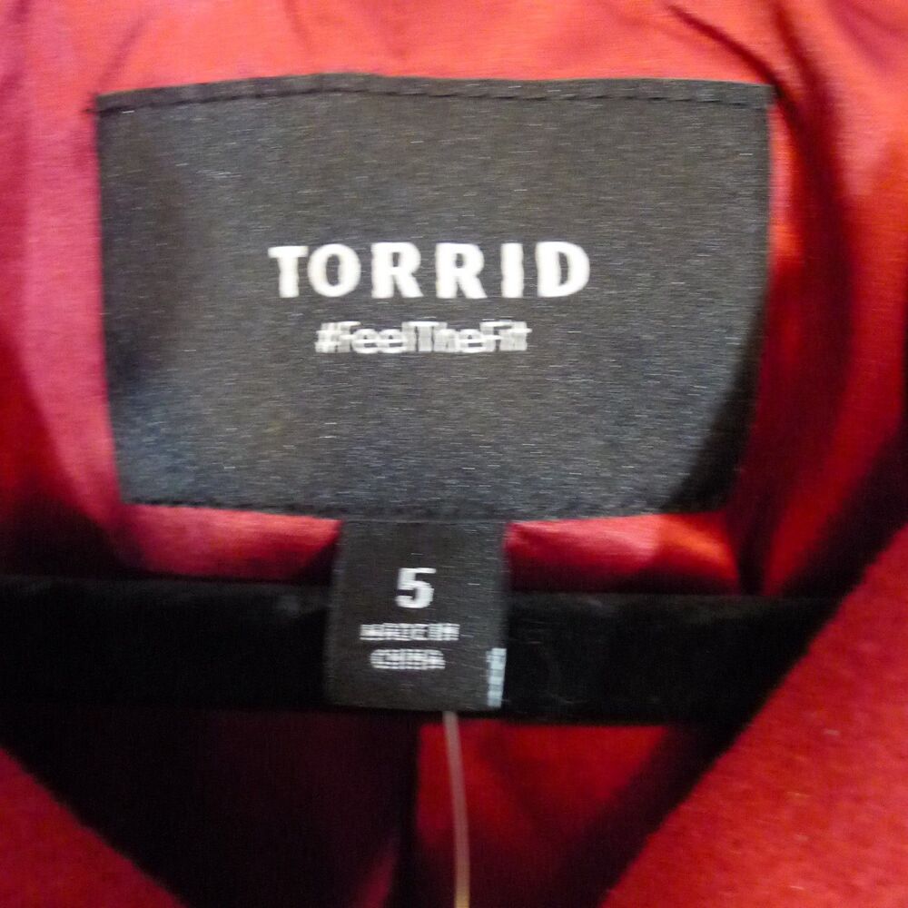 TORRID Wool Double Breasted Peacoat In Rhubarb - 5X - Picture 8 of 11
